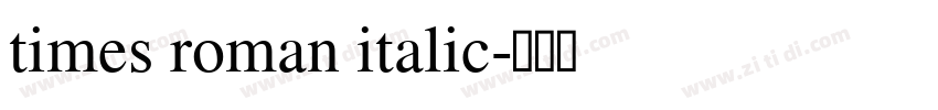 times roman italic字体转换